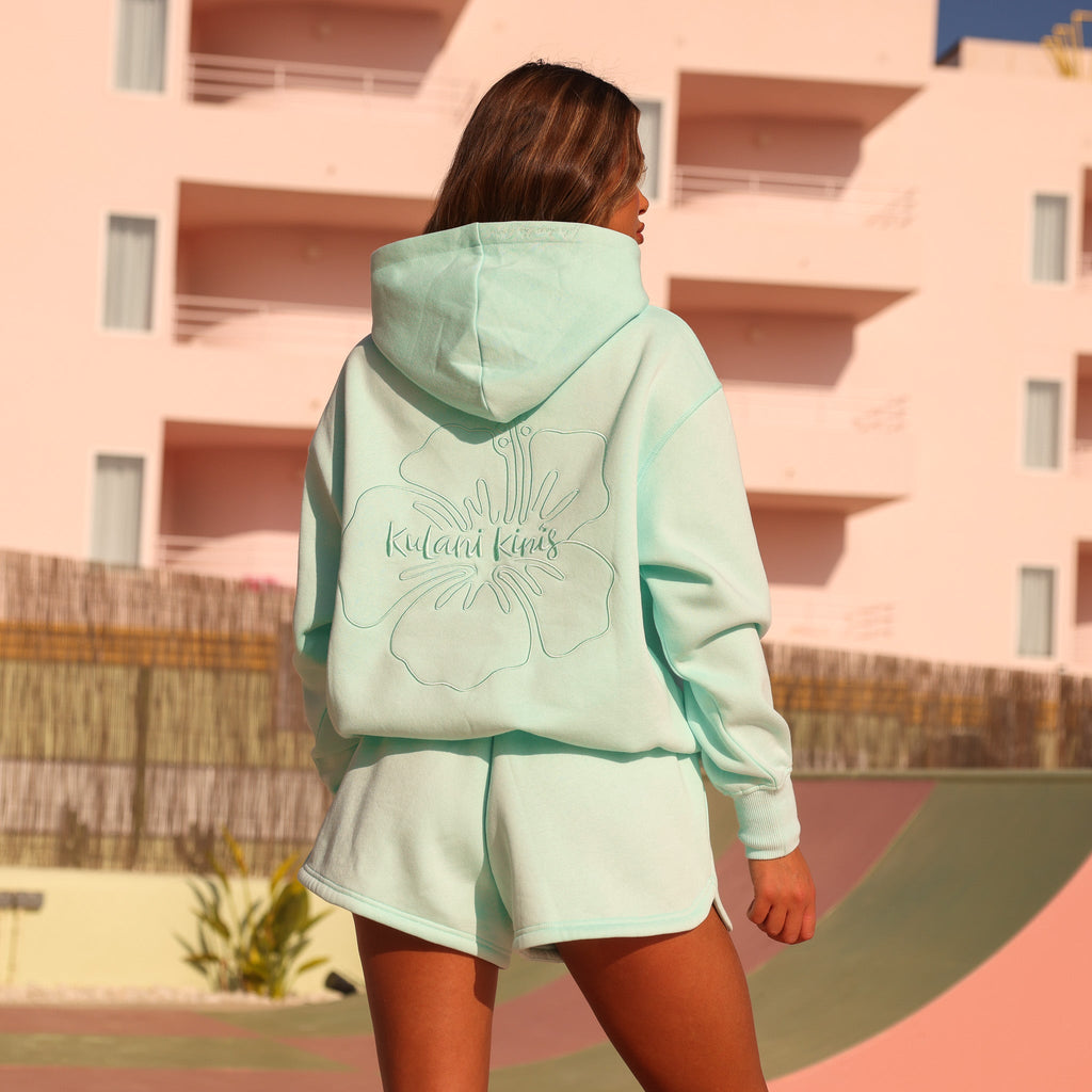 Embroidered Hoodie - Jelly Mint