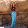 Knit Halter Tank Top - Espresso Bloom