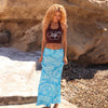 Knit Halter Tank Top - Espresso Bloom