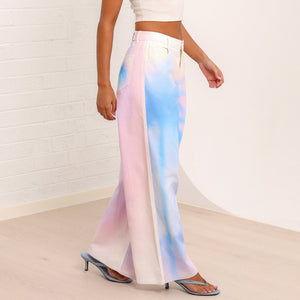 Straight Leg Printed Jean - Salt Breeze