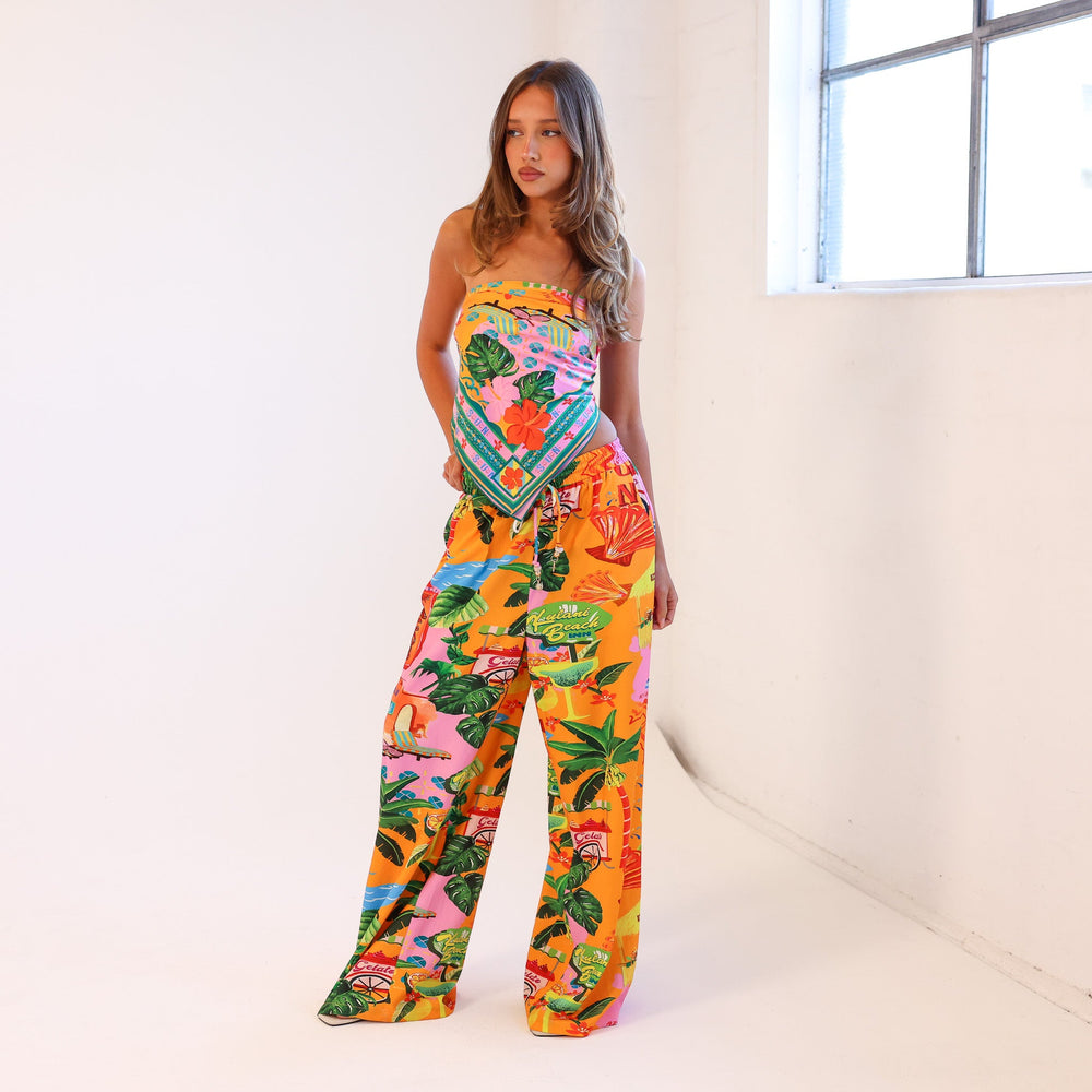 Summer Bandana Scarf Top - Sunlit Spritz