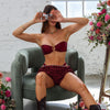 Strapless Bandeau Bikini Top - Sangria