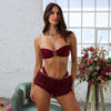 Strapless Bandeau Bikini Top - Sangria