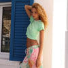 Lettuce Cropped Mini Tee - Apple Sorbet