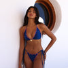 Lettuce Edge Thong Tie Bikini Bottom - Mystic Moon