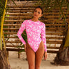 Long Sleeve Surf Suit - Island Blush