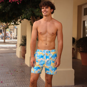 Men's Swim Trunks - Limoncello Lagoon