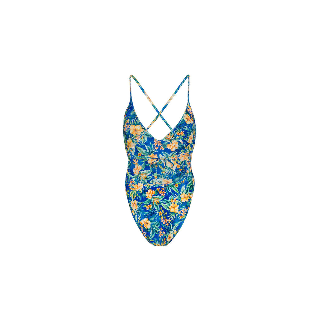 Plunge Cross Back One Piece - Tropez Tides