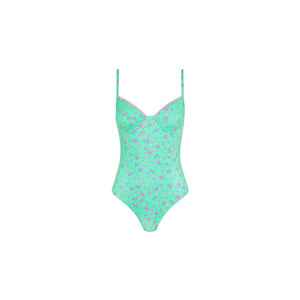 Decorative Underwire Cheeky One Piece - Mint Macaron