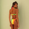 Plunge Halter Tie One Piece - Island Escape