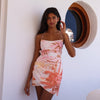 Ruched Side Mini Dress - Wild Skies