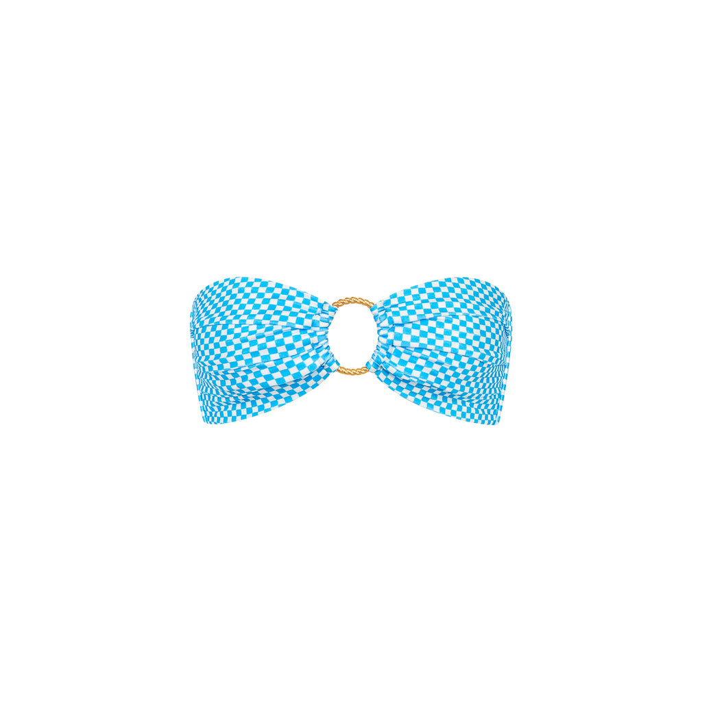 Strapless Bandeau Bikini Top - Checkmate
