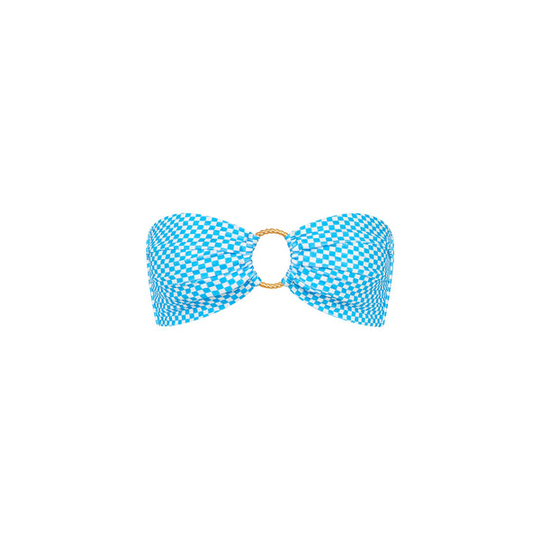 Strapless Bandeau Bikini Top - Checkmate