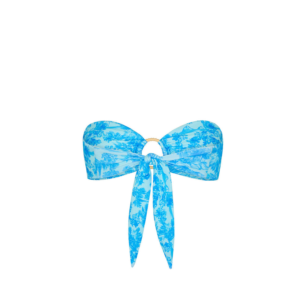 Strapless Bandeau Bikini Top - Ocean Paradise