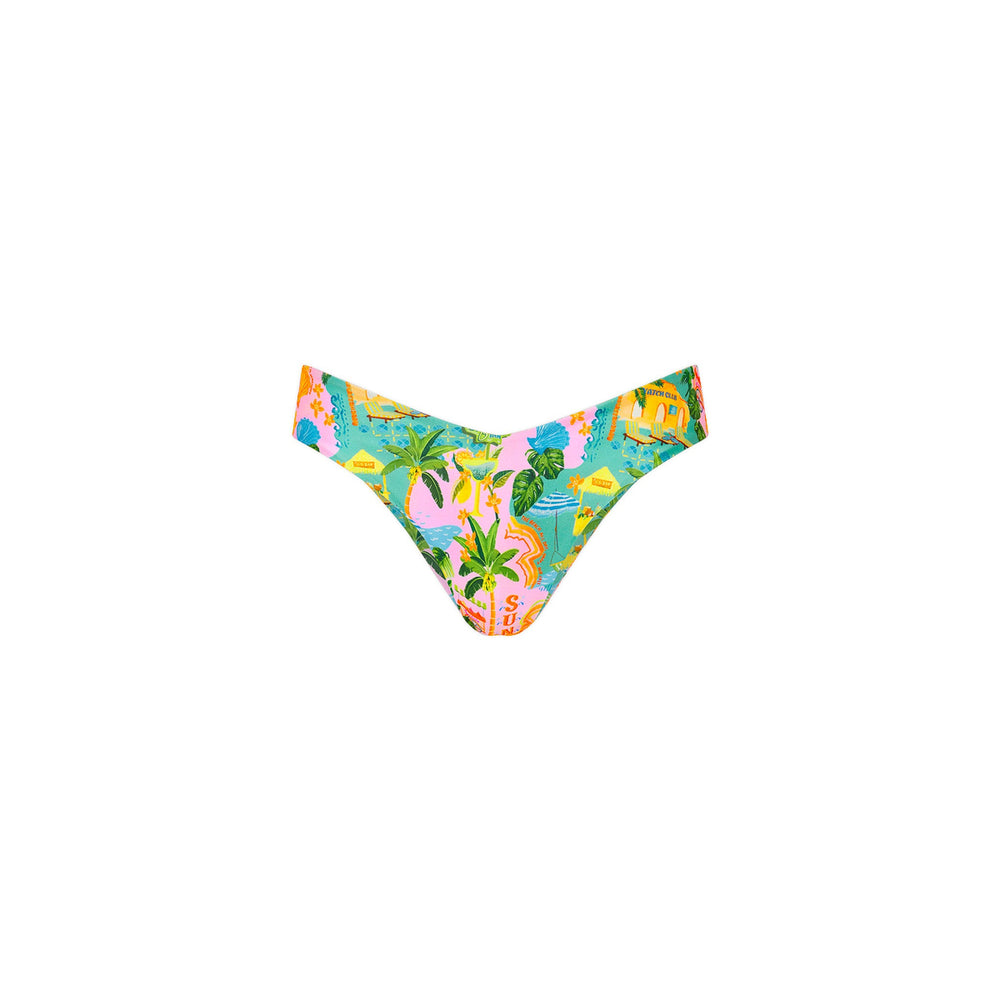 Cheeky V Bikini Bottom - Sunlit Spritz