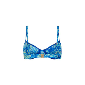 Ditzy Underwire Bra Bikini Top - Tidal Glow