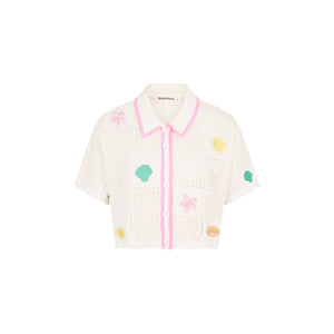 Embroidered Knit Shirt - Seashell Springs