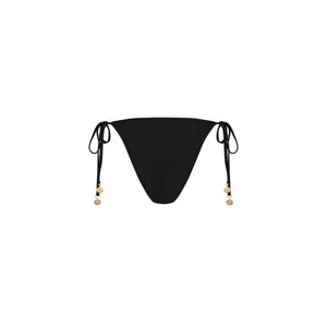 Ring Cheeky Tie Bikini Bottom - Twilight Black