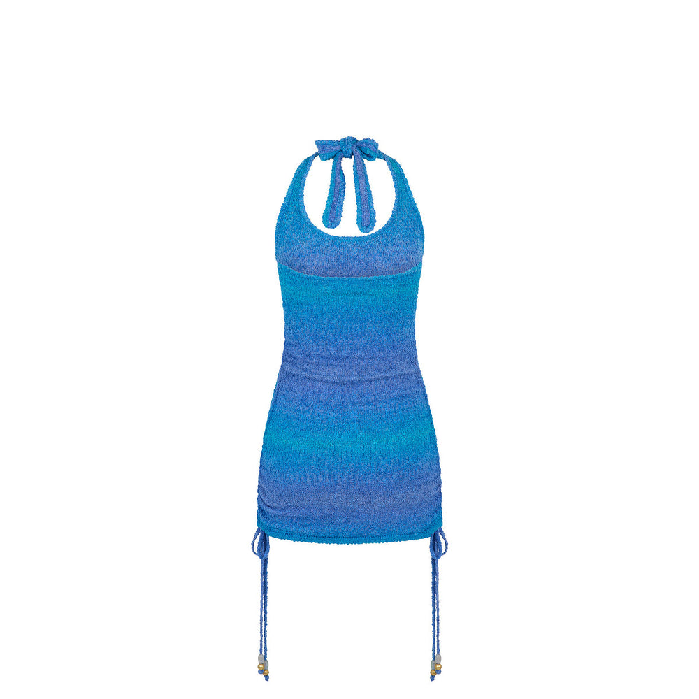 Oceana Knit Mini Dress - Blue Illusion