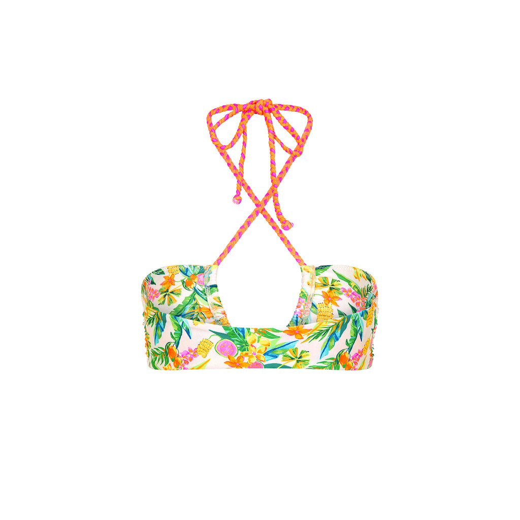 Braided Tie Bandeau Bikini Top - Golden Hour