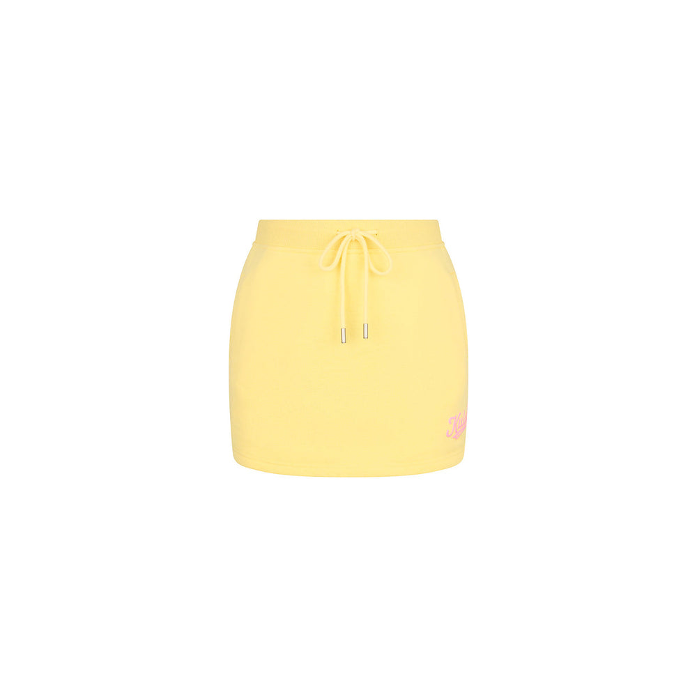 Terry Track Mini Skirt - Custard Cloud