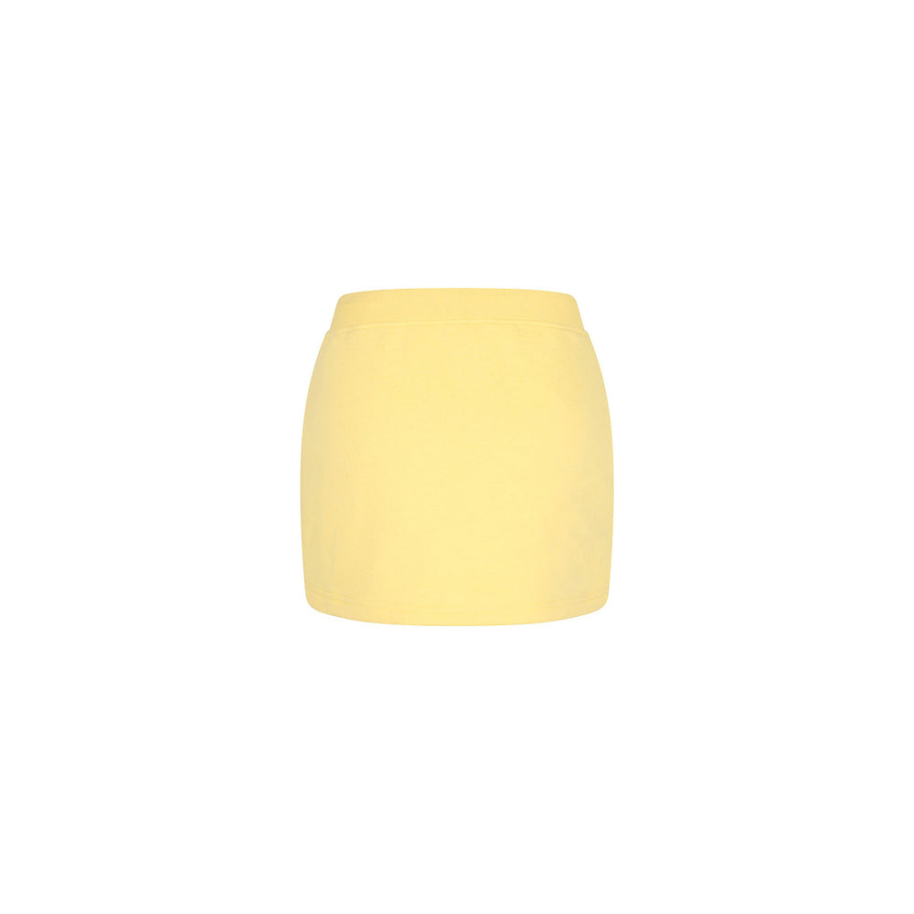 Terry Track Mini Skirt - Custard Cloud