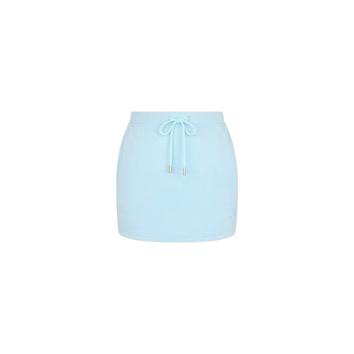Terry Track Mini Skirt - Baby Bluebell