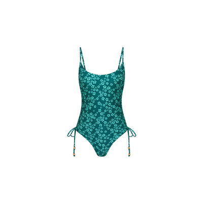Ruched Tie Side Cheeky One Piece - Moonkiss