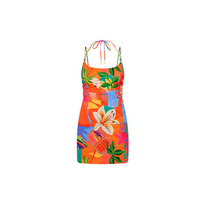 Beaded String Mini Dress Beaded String Mini Dress