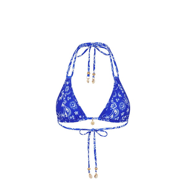 Simple Strap Halter Bikini Top - Surfside