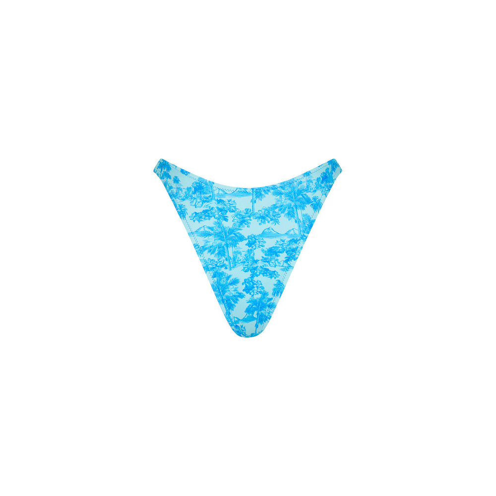 High Leg Vintage Bikini Bottom - Ocean Paradise