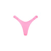 Retro Y Thong Bikini Bottom - Taffy Pink Ribbed