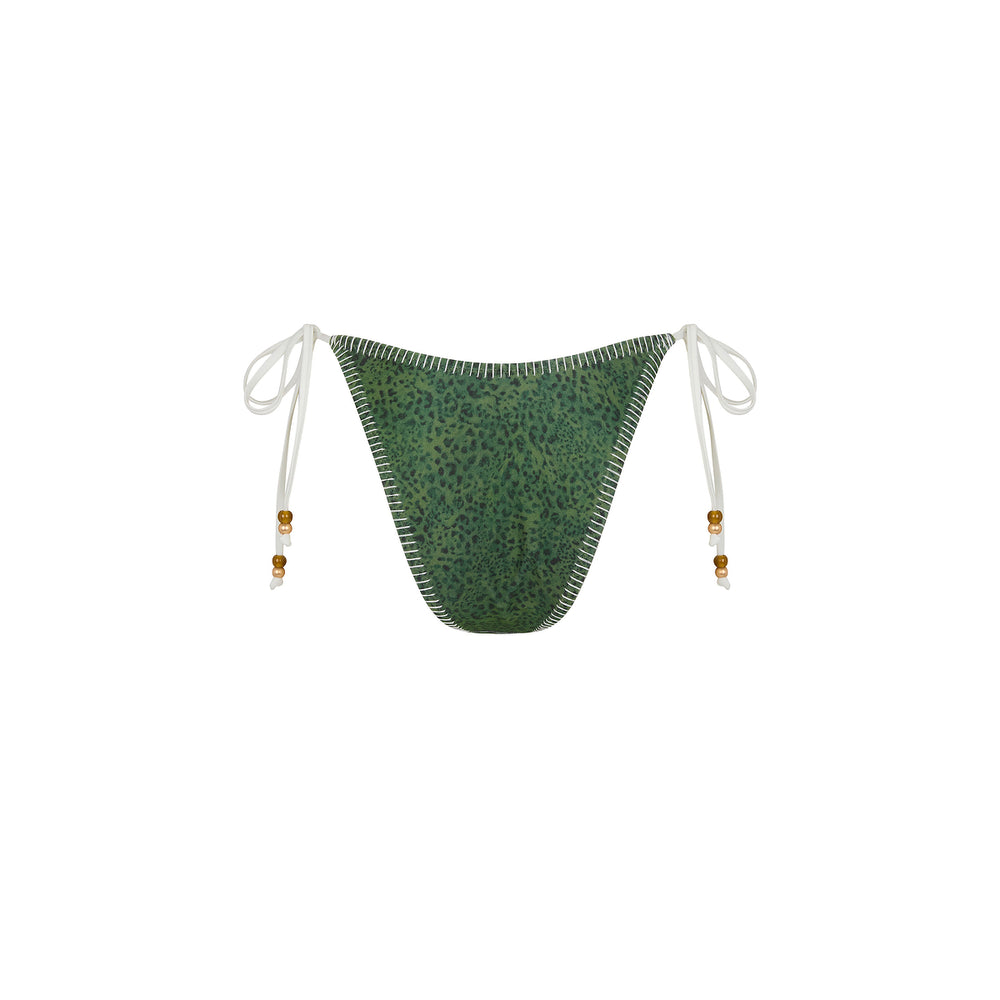 Lace Stitch Ring Tie Bikini Bottom - Wild Wonder