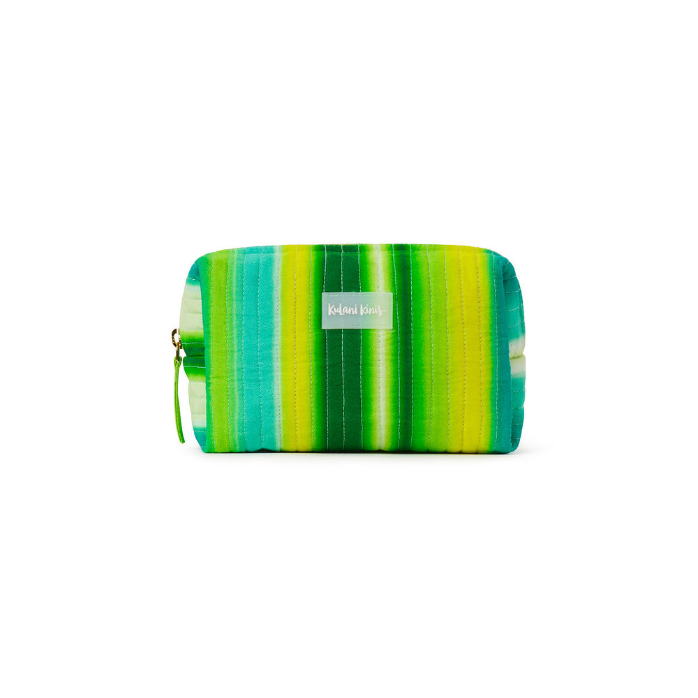 Quilted Makeup Pouch - Neon Splice