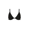 Underwire Triangle D+ Cup Bikini Top - Moonlight Black