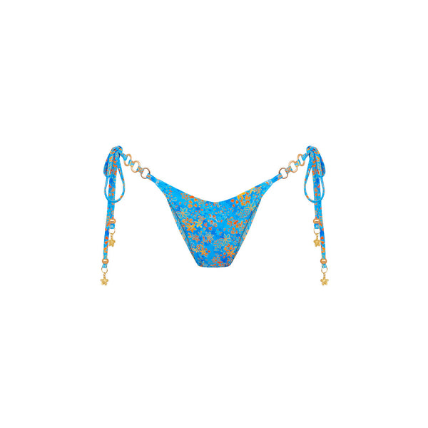 Trio Ring Cheeky Tie Bikini Bottom - Cream Soda