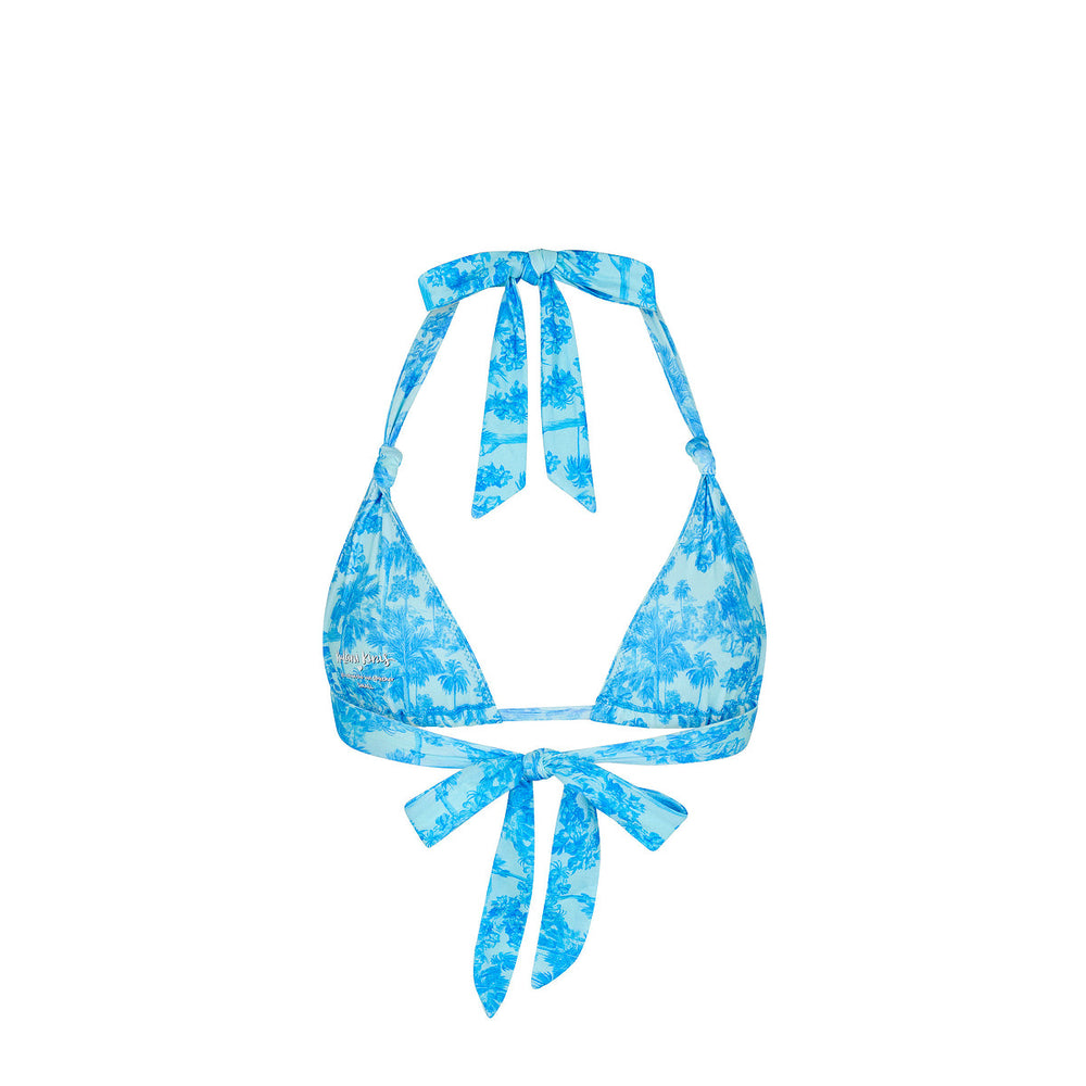 Soft Knot Halter Bikini Top - Ocean Paradise