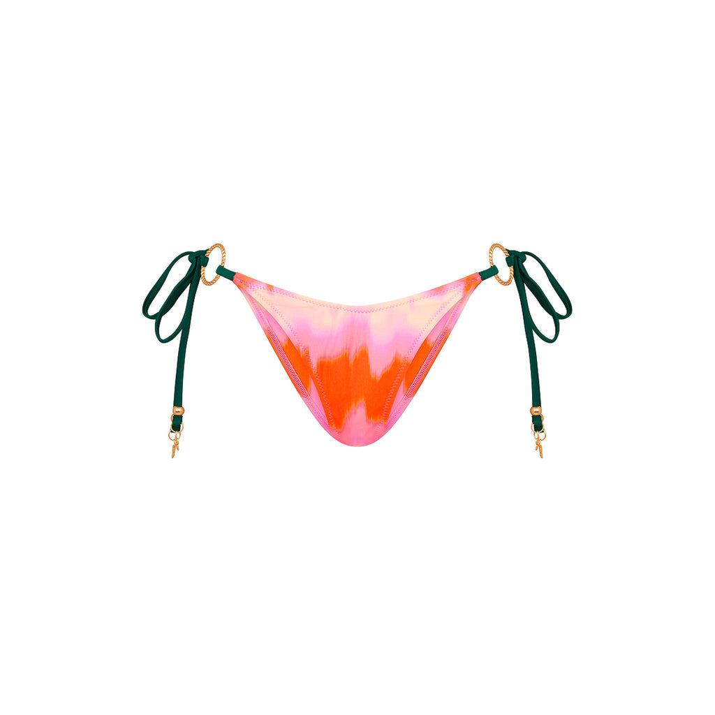 Ring Cheeky Tie Bikini Bottom - Strawberry Vanilla