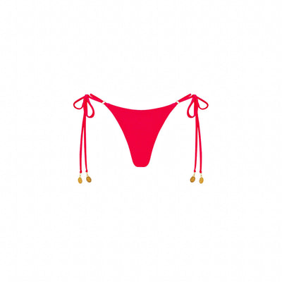 Thong Tie Side Bikini Bottom - Cherry Crush