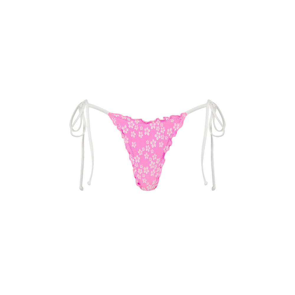 Lettuce Edge Thong Tie Bikini Bottom - Sugar Sprinkle