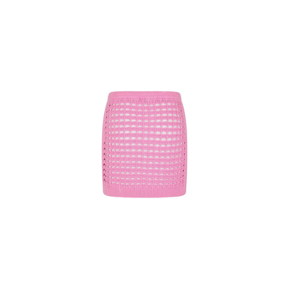 Crochet Mini Skirt - Bubblegum