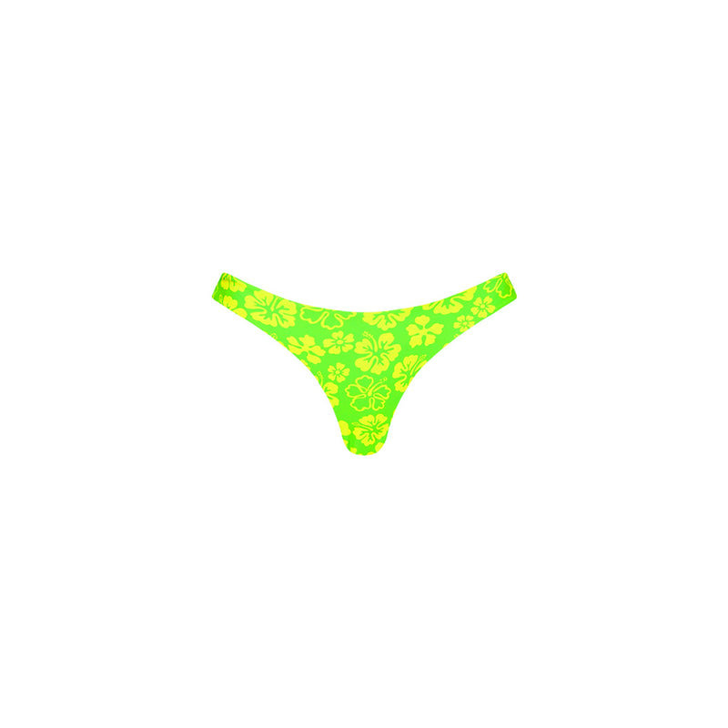 Minimal Full Coverage Bikini Bottom - Aloha Lime