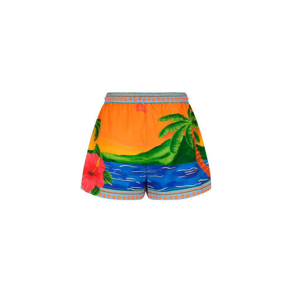 Lightweight Summer Shorts - Coral Cabana