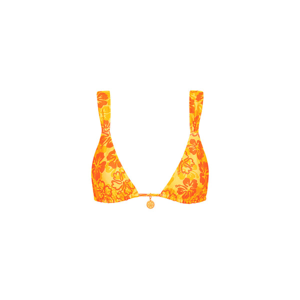 Slide Bralette Bikini Top - Tangerine Dreams