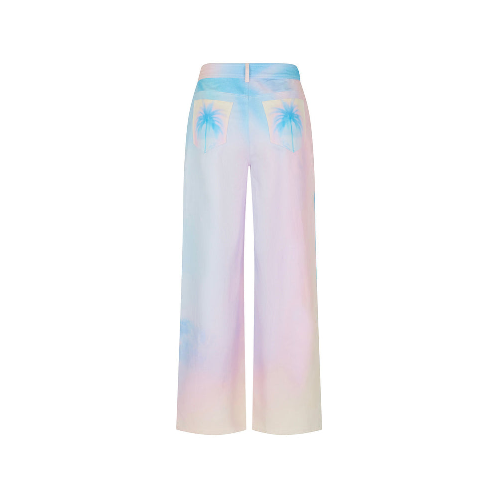 Straight Leg Printed Jean - Salt Breeze