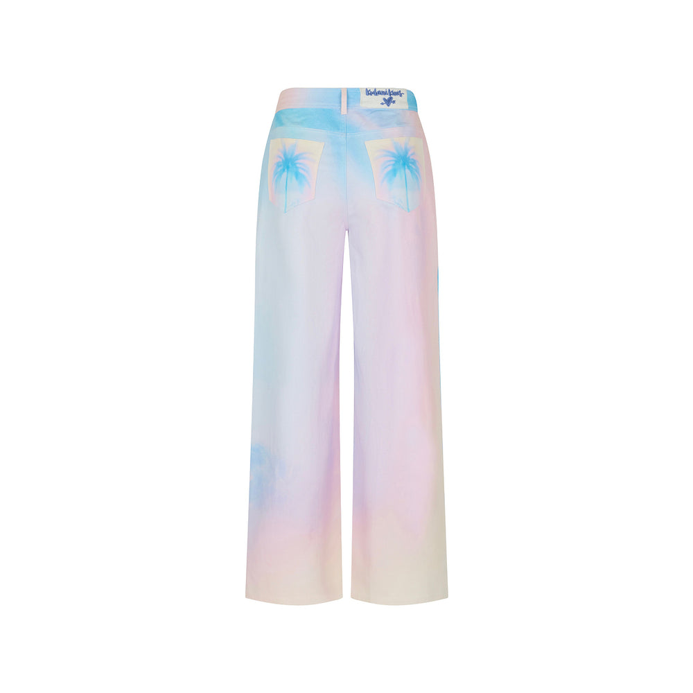 Straight Leg Printed Jean - Salt Breeze