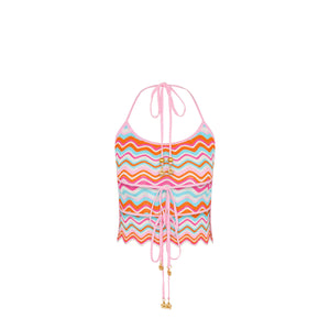 Backless Knit Tank - Sunset Wave