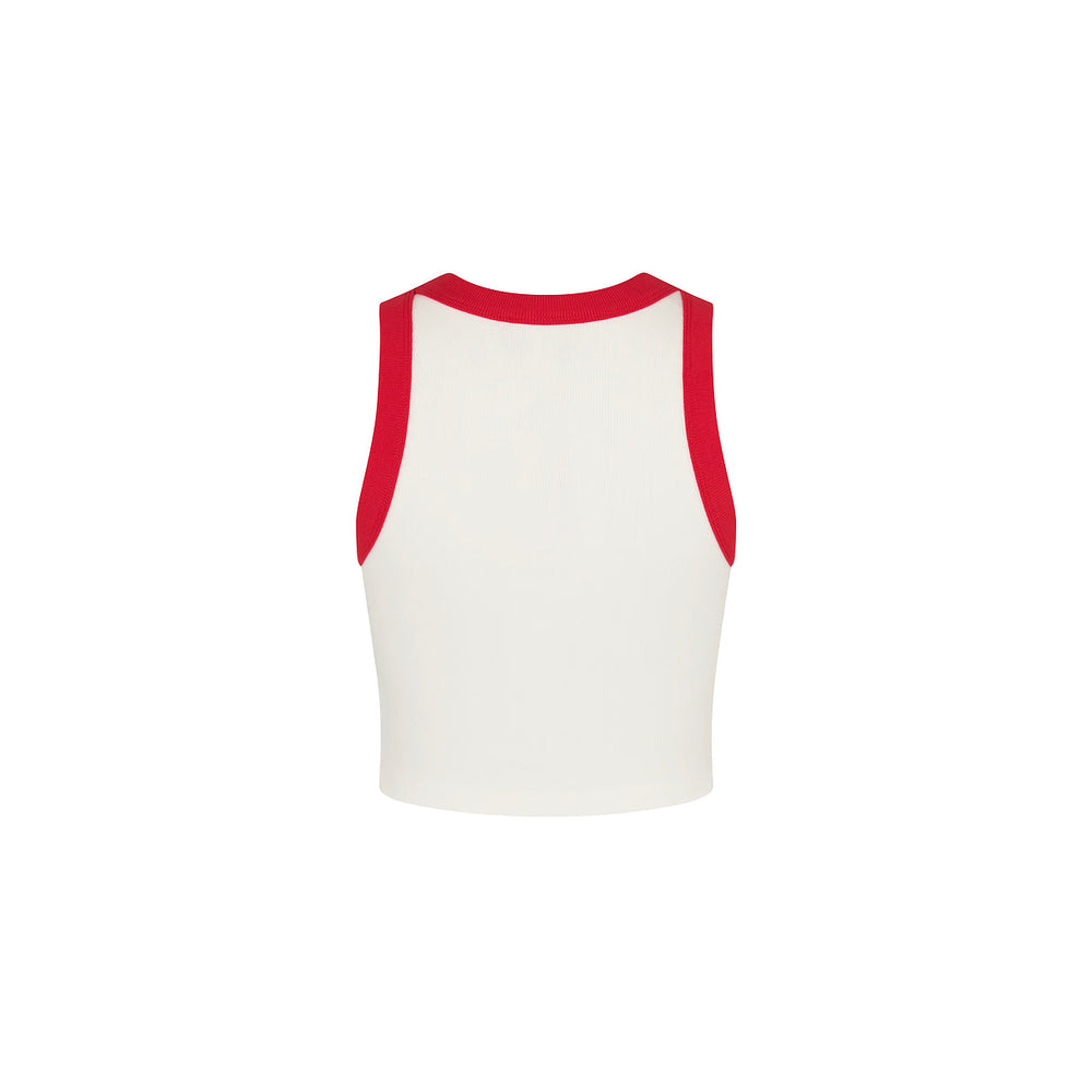 Printed Crop Bind Tank - Sugar Spritz