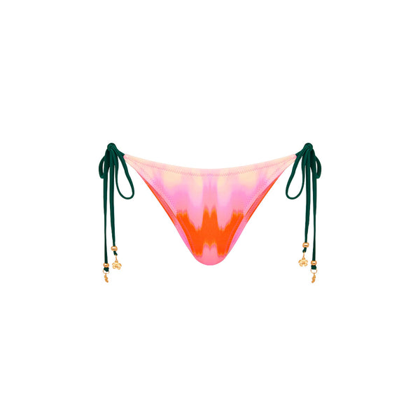 Full Coverage Tie Bikini Bottom - Strawberry Vanilla
