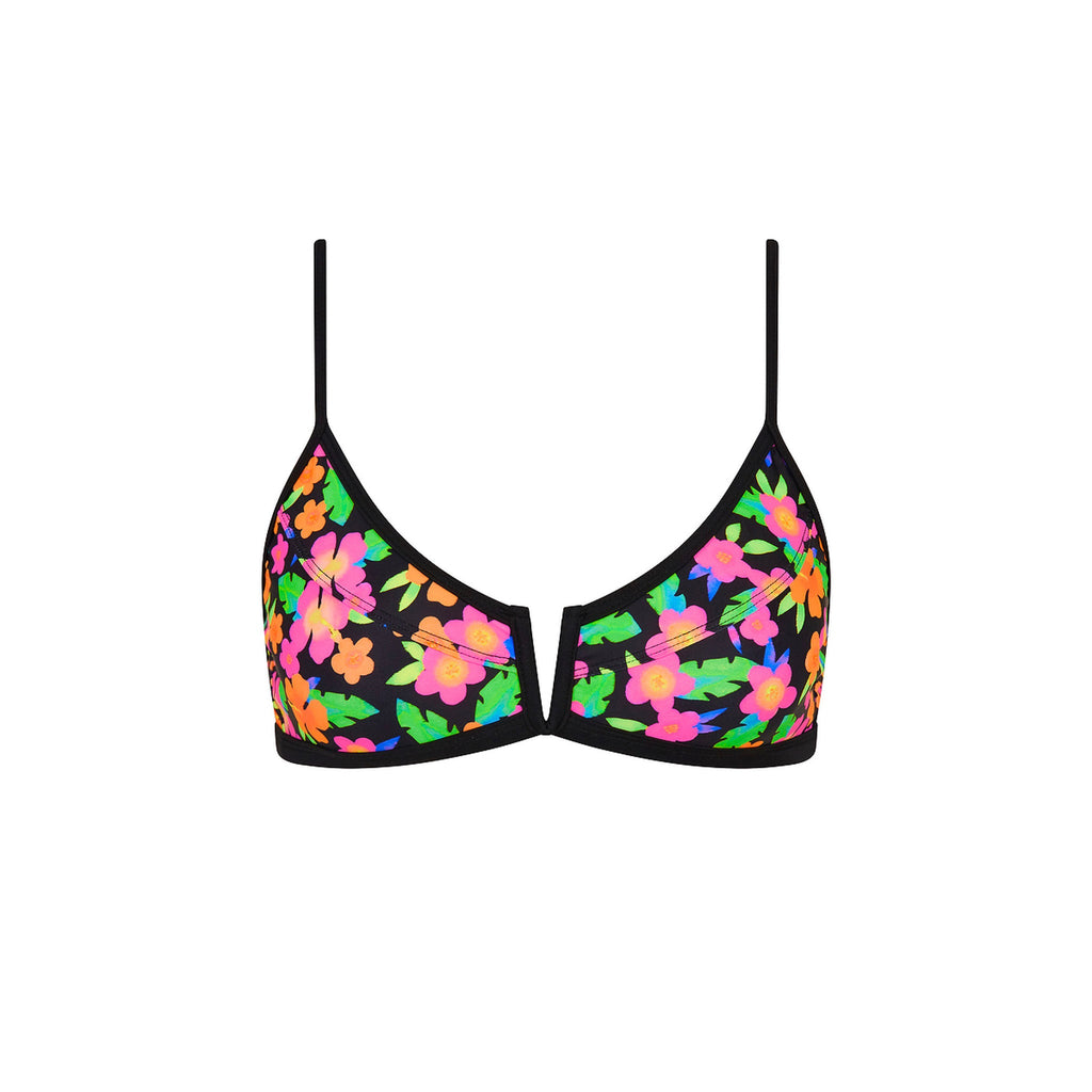Bind Slim V Crop Bikini Top - Midnight Glow
